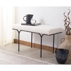 SAFAVIEH Couture Collection Marvin Ivory Boucle/Black Bench