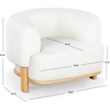 SAFAVIEH Couture Collection Oscar Light Brown/Natural Boucle Accent Chair(Ivory/Natural)