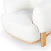 SAFAVIEH Couture Collection Oscar Light Brown/Natural Boucle Accent Chair(Ivory/Natural)