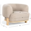 SAFAVIEH Couture Collection Oscar Light Brown/Natural Boucle Accent Chair(Light Brown/Natural)
