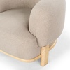 SAFAVIEH Couture Collection Oscar Light Brown/Natural Boucle Accent Chair(Light Brown/Natural)