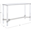 SAFAVIEH Couture Collection Suzanna Clear Acrylic/Silver Rectangular Console Table