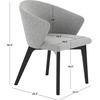 SAFAVIEH Couture Collection Wynonna Mid-Century Modern Grey/Black Linen Dining Chair(Grey/Black)