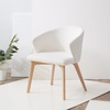 SAFAVIEH Couture Collection Wynonna Mid-Century Modern Grey/Black Linen Dining Chair(Ivory/Natural)