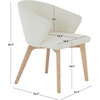SAFAVIEH Couture Collection Wynonna Mid-Century Modern Grey/Black Linen Dining Chair(Ivory/Natural)