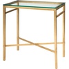 Safavieh American Homes Collection Viggo Antique Gold Glass Couture Side Table(Gold / Glass)