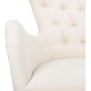 Safavieh Couture Home Brayden Mid-Century Off-White Tufted Wingback Chair
