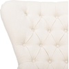 Safavieh Couture Home Brayden Mid-Century Off-White Tufted Wingback Chair
