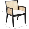 Safavieh Couture Home Collection Malik Black and Natural Rattan Dining Chair(Black / Natural)