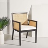 Safavieh Couture Home Collection Malik Black and Natural Rattan Dining Chair(Black / Natural)