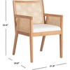 Safavieh Couture Home Collection Malik Black and Natural Rattan Dining Chair(Natural)