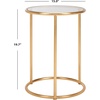 Safavieh Home Collection Shay Light Gold Accent Table(Gold / Clear)