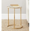 Safavieh Home Collection Shay Light Gold Accent Table(Gold / Clear)