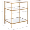 Safavieh Home Noelia Gold 3-tier Square Accent Table(Gold / Glass)