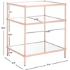 Safavieh Home Noelia Gold 3-tier Square Accent Table(Rose Gold)