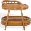 SAFAVIEH Couture – Shayleen 2-Tier Natural Rattan Accent Table – Handwoven Boho Coastal Design – Fully Assembled – Ideal for Living Room, Bedroom, Kitchen (CWK3023A)(Natural)