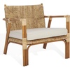 SAFAVIEH Couture Collection – Elexa Banana Weaving Accent Chair, Natural & White, Handwoven Design, Fully Assembled (CWK3016A)(Natural/White)