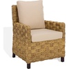 SAFAVIEH Couture Collection – Gregory Tall Woven Water Hyacinth Accent Chair, Natural & Beige, Handwoven Design, Fully Assembled (CWK2031A)(Natural/Beige)