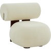 SAFAVIEH Couture Collection Kamaria Modern Ivory/Dark Brown Faux Shearling Accent Chair