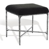 SAFAVIEH Couture Collection Mandy Black Boucle Ottoman (Fully Assembled)(Black)