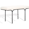 SAFAVIEH Couture Collection Marvin Ivory Boucle/Black Bench