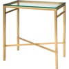 Safavieh American Homes Collection Viggo Antique Gold Glass Couture Side Table(Gold / Glass)