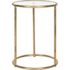 Safavieh Home Collection Shay Light Gold Accent Table(Gold / Clear)