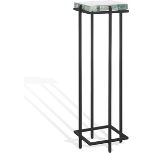 SAFAVIEH Couture Collection Giabelle Black/Clear Cast Glass Drink Table (Fully Assembled)