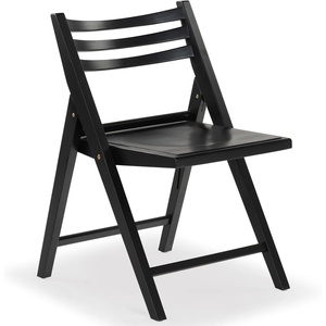 SAFAVIEH Couture Collection Jacie Black Seat Folding Chair Set of 2 (Fully Assembled)(Black)