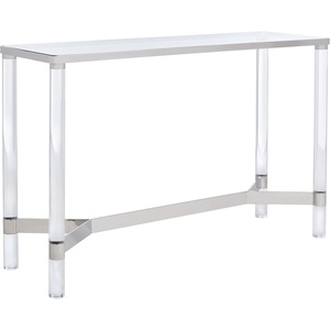 SAFAVIEH Couture Collection Suzanna Clear Acrylic/Silver Rectangular Console Table