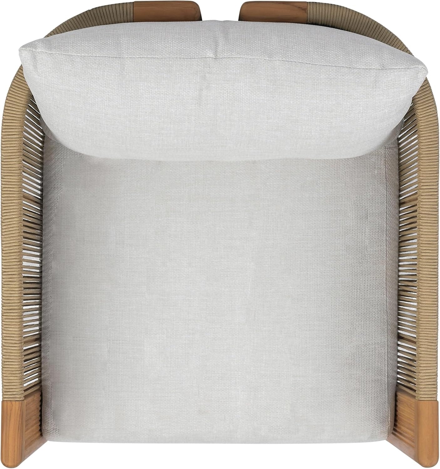 image:imageSAFAVIEH Couture Outdoor Marina Swivel Accent Chair White Cushion amp Natural Teak Solid Wood Weather Resistant Ideal for Patio Deck Backyard 16 Seat Height CPT1083AWhiteNatural Teak