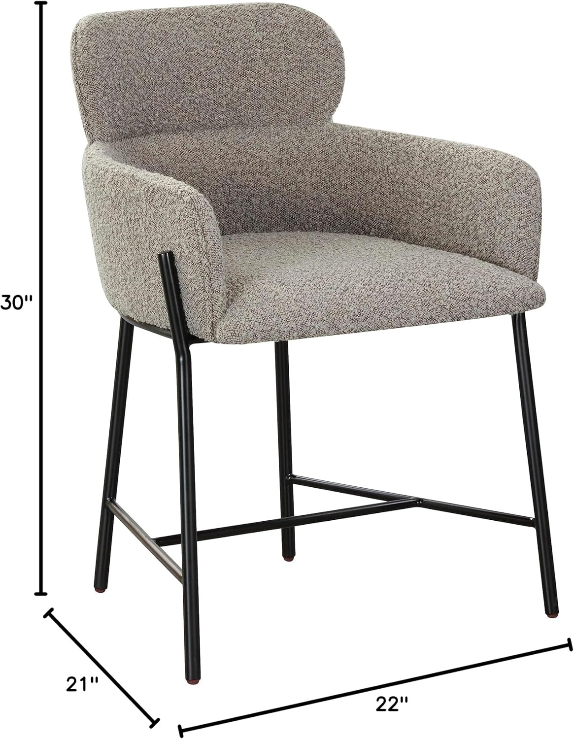 image:imageSAFAVIEH Couture Charlize Velvet Dining ChairLight GreyBlack
