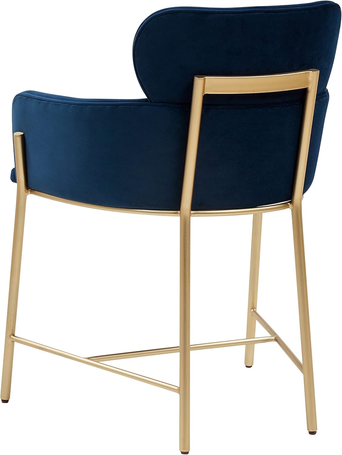 image:imageSAFAVIEH Couture Charlize Velvet Dining ChairNavy Gold