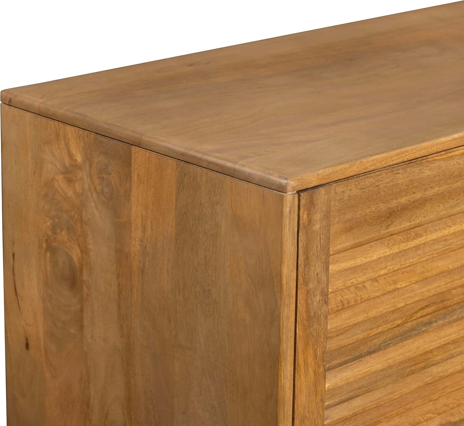 image:imageSAFAVIEH Couture Collection Bellasasha Walnut Wood 4Door Sideboard Fully Assembled Media Console amp Storage Cabinet SFV9767AWalnut