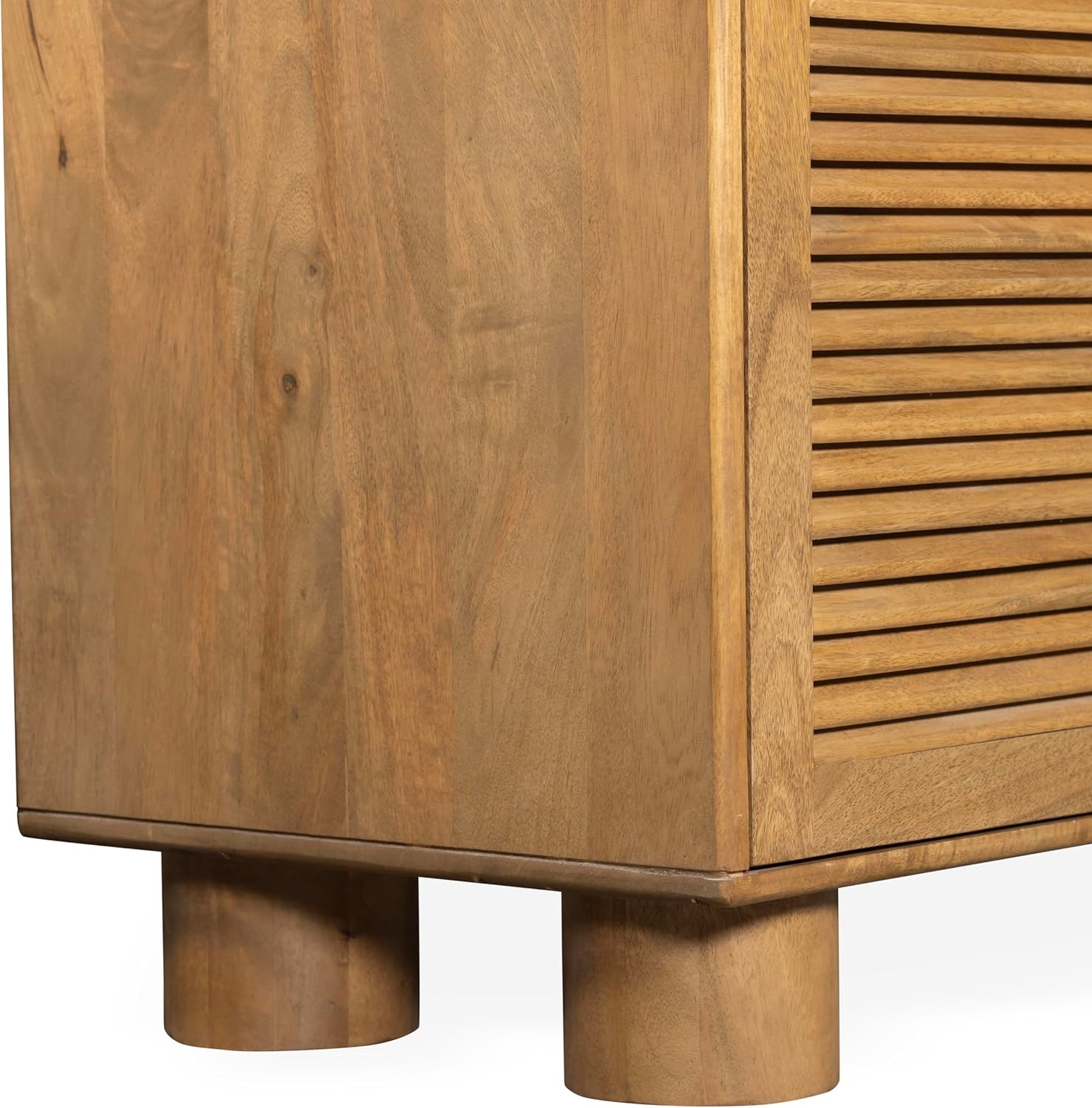 image:imageSAFAVIEH Couture Collection Bellasasha Walnut Wood 4Door Sideboard Fully Assembled Media Console amp Storage Cabinet SFV9767AWalnut