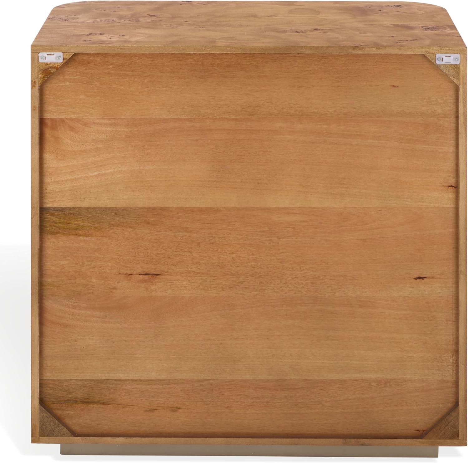 image:imageSAFAVIEH Couture Collection Celestanno Natural Burl Veneer Bar Cabinet Fully Assembled Storage Cabinet with Metal Base SFV5788ABurlSilver