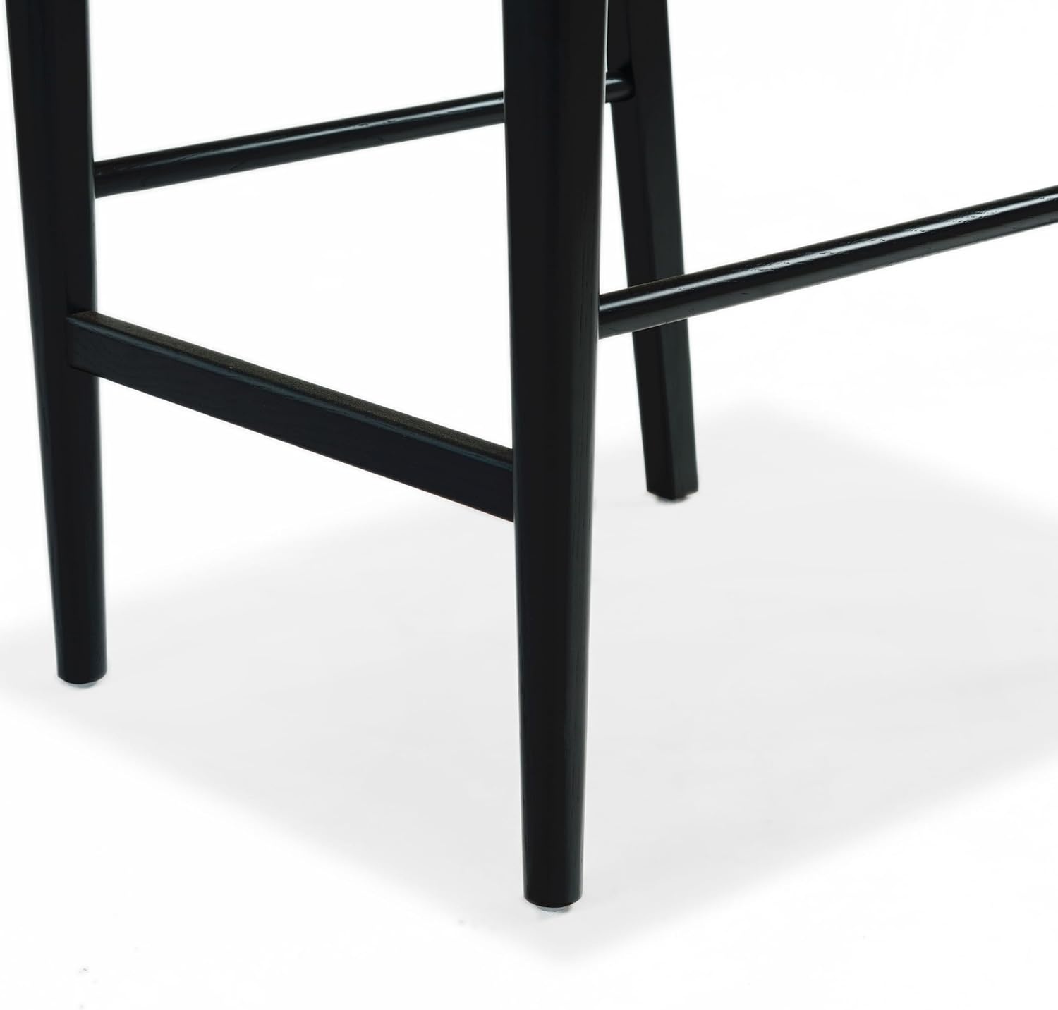 image:imageSAFAVIEH Couture Collection Cody 26Inch Counter Stool Black Frame with Natural Paper Cord Seat RattanInspired Design Fully Assembled SFV4228ABlackNatural