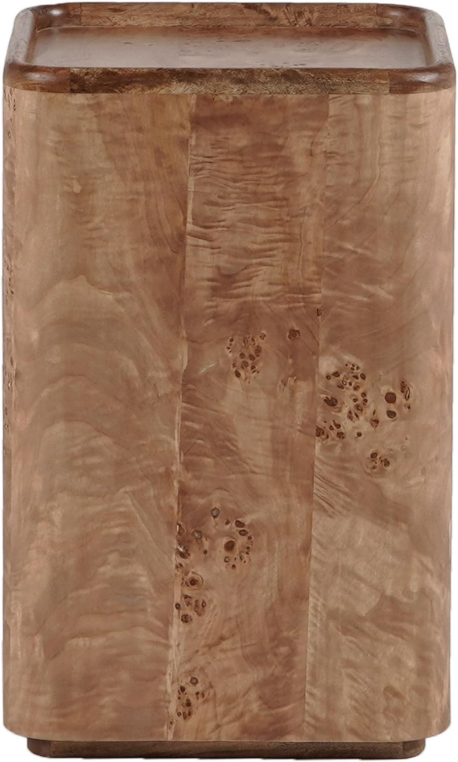 image:imageSAFAVIEH Couture Collection Torryn Brown Burl Accent Table Sculptural Wood Side Table Fully Assembled SFV5804AWalnut Burl
