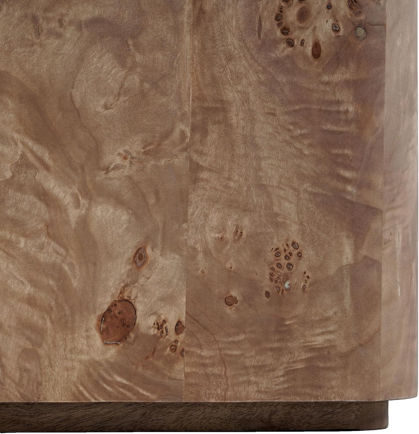 image:imageSAFAVIEH Couture Collection Torryn Brown Burl Accent Table Sculptural Wood Side Table Fully Assembled SFV5804AWalnut Burl