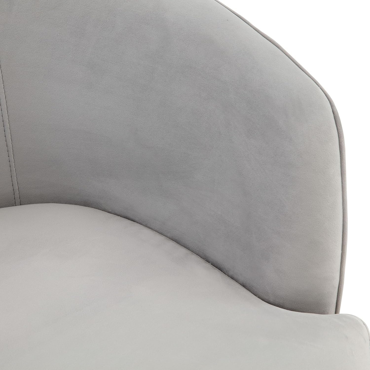 image:imageSAFAVIEH Couture Collection Annalee Light Grey VelvetGold Swivel Accent Chair Fully Assembled
