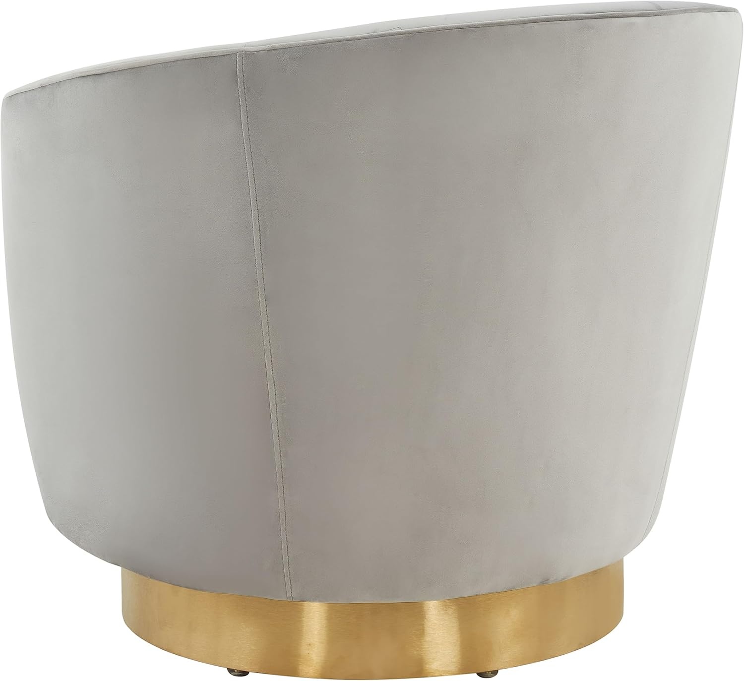 image:imageSAFAVIEH Couture Collection Annalee Light Grey VelvetGold Swivel Accent Chair Fully Assembled