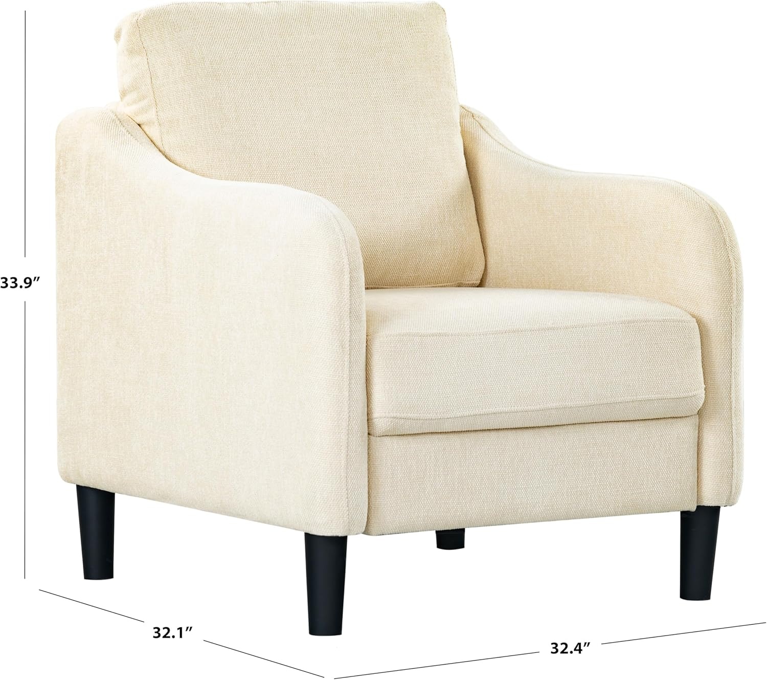 image:imageSAFAVIEH Couture Collection Edalynn Modern Cream Accent ChairCream