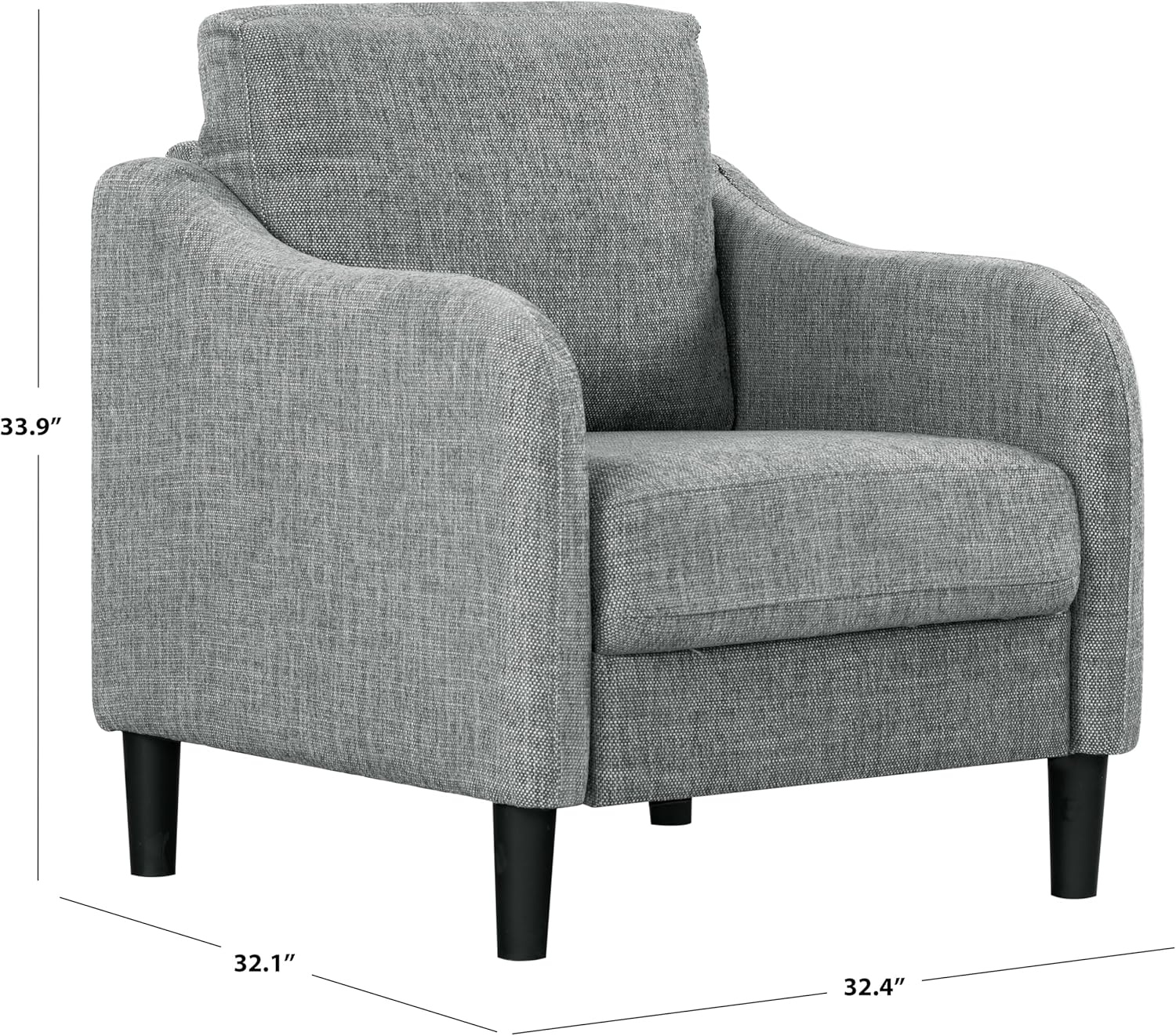 image:imageSAFAVIEH Couture Collection Edalynn Modern Cream Accent ChairGrey