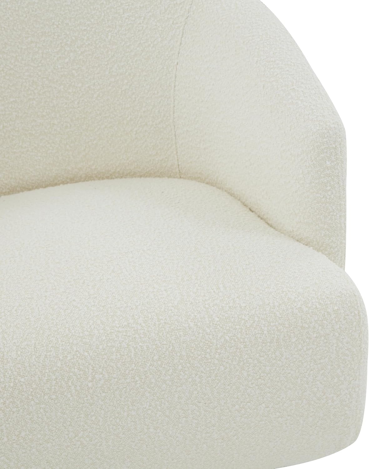 image:imageSAFAVIEH Couture Collection Pollyanne Ivory BoucleGold Swivel Accent Chair Fully Assembled