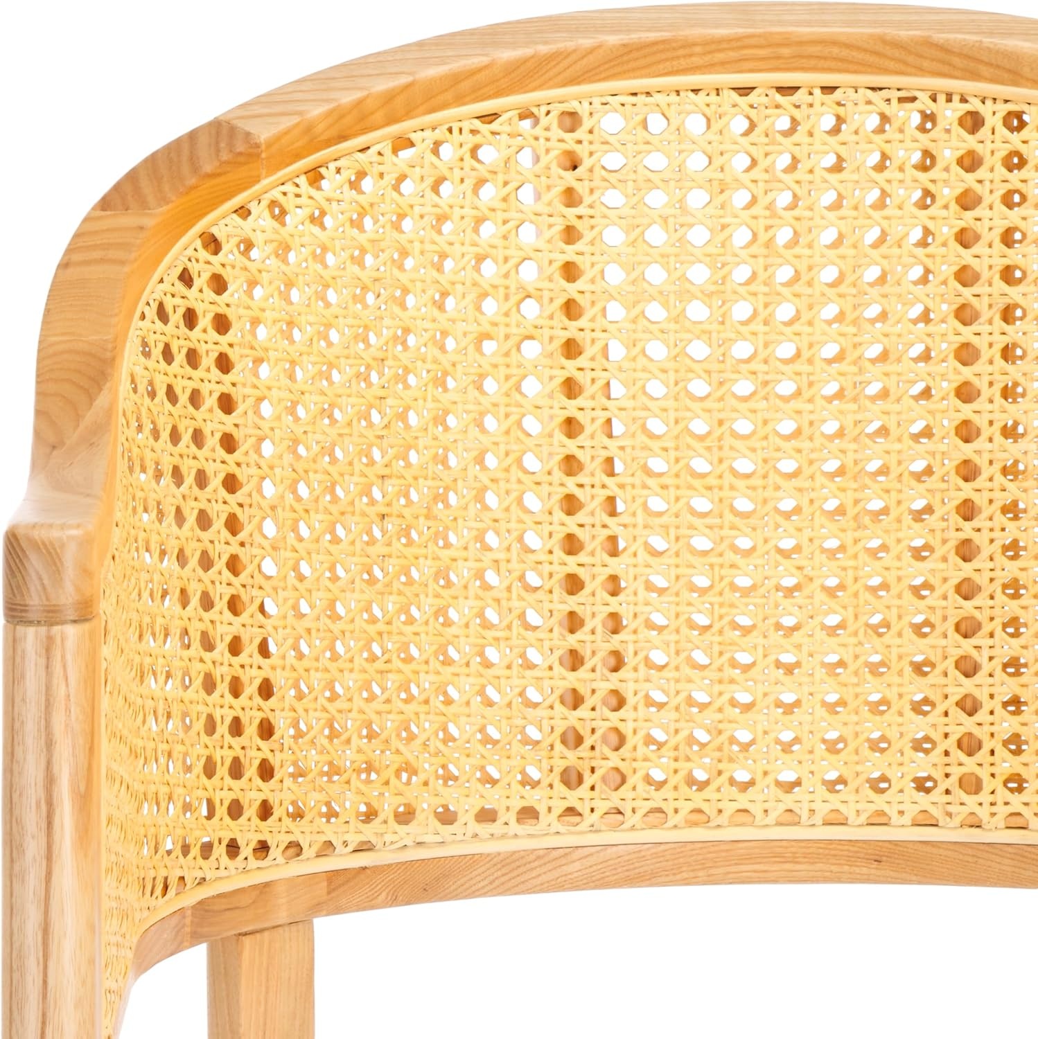 image:imageSAFAVIEH Couture Collection Rogue BlackNatural Rattan 27inch Seat Height Bar Stool Fully AssembledNatural