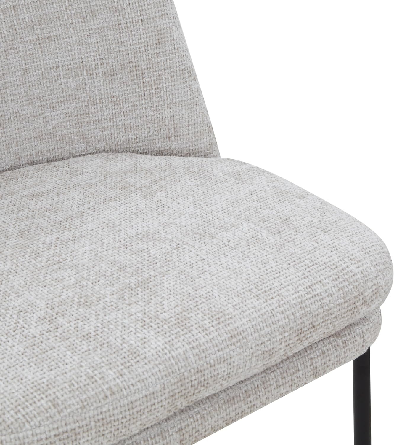 image:imageSAFAVIEH Couture Collection Tamarie Light GreyBlack Chenille Dining Chair