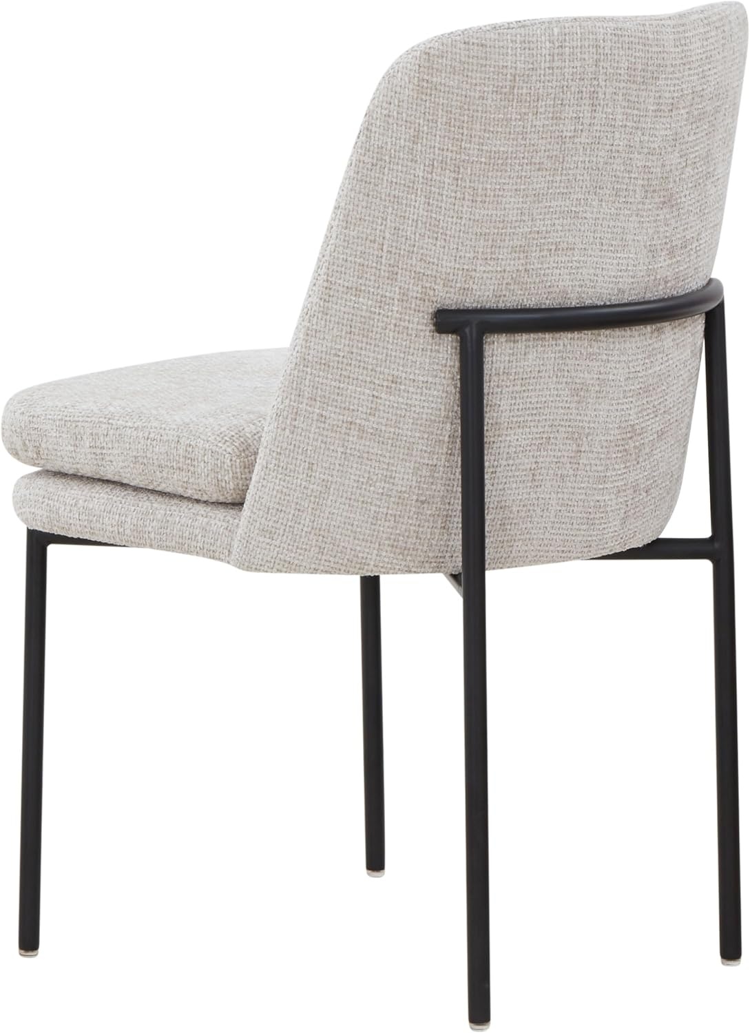 image:imageSAFAVIEH Couture Collection Tamarie Light GreyBlack Chenille Dining Chair