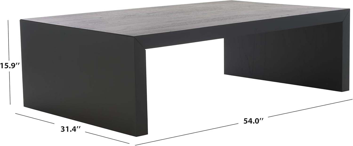 image:imageSAFAVIEH Couture Collection Tawney Black Rectangle Coffee TableBlack