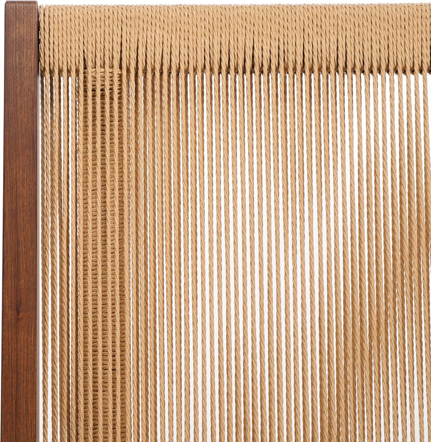 image:imageSAFAVIEH Couture Collection Trisha WalnutNatural Solid Wood Folding Rope Accent Chair