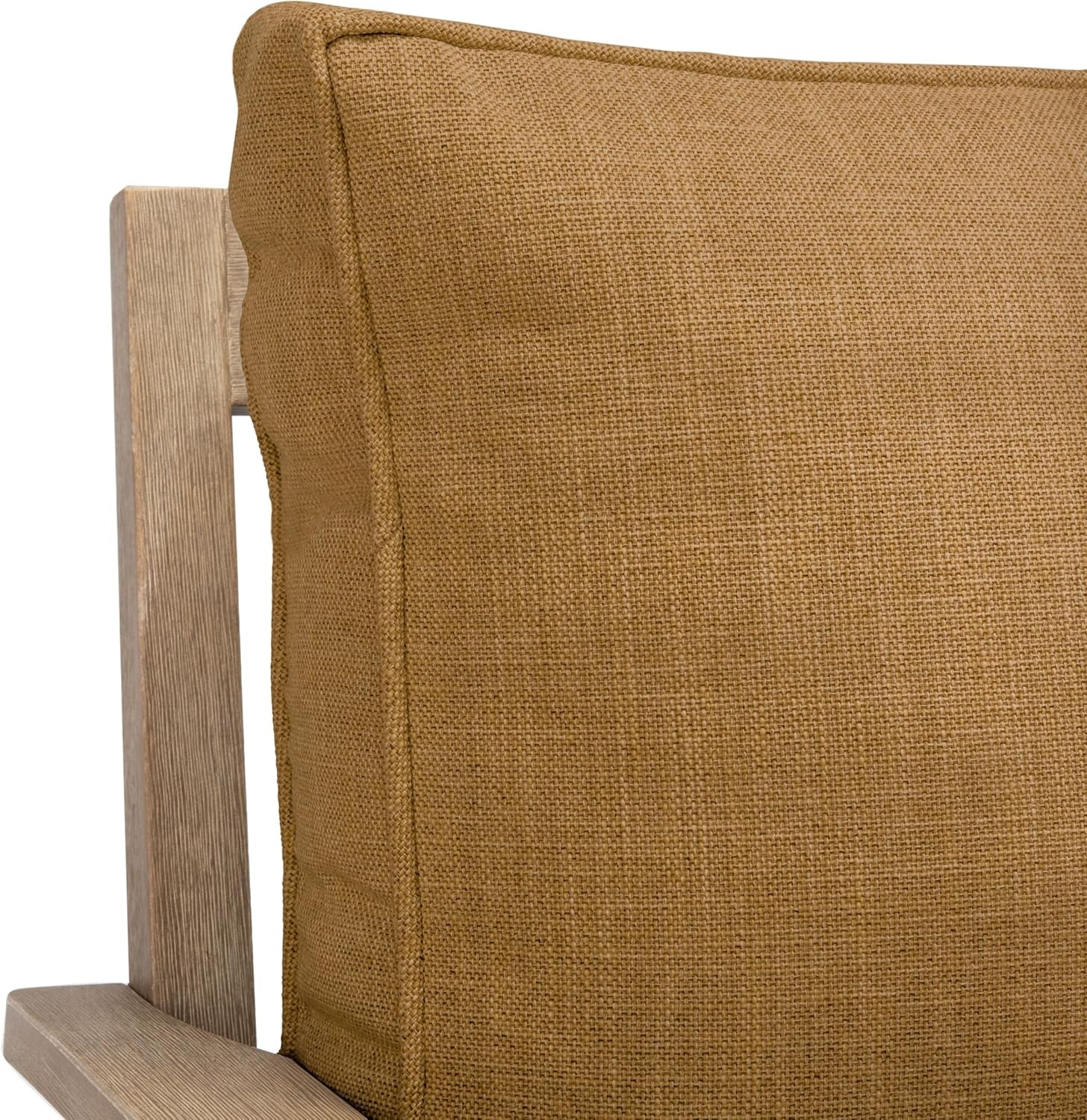 image:imageSAFAVIEH Couture Outdoor Martinique 3Seat Sofa Natural amp Navy Teak Wood Slatted Coastal Design Ideal for Patio Deck Porch Backyard 183 Seat Height CPT1013JNaturalBrown